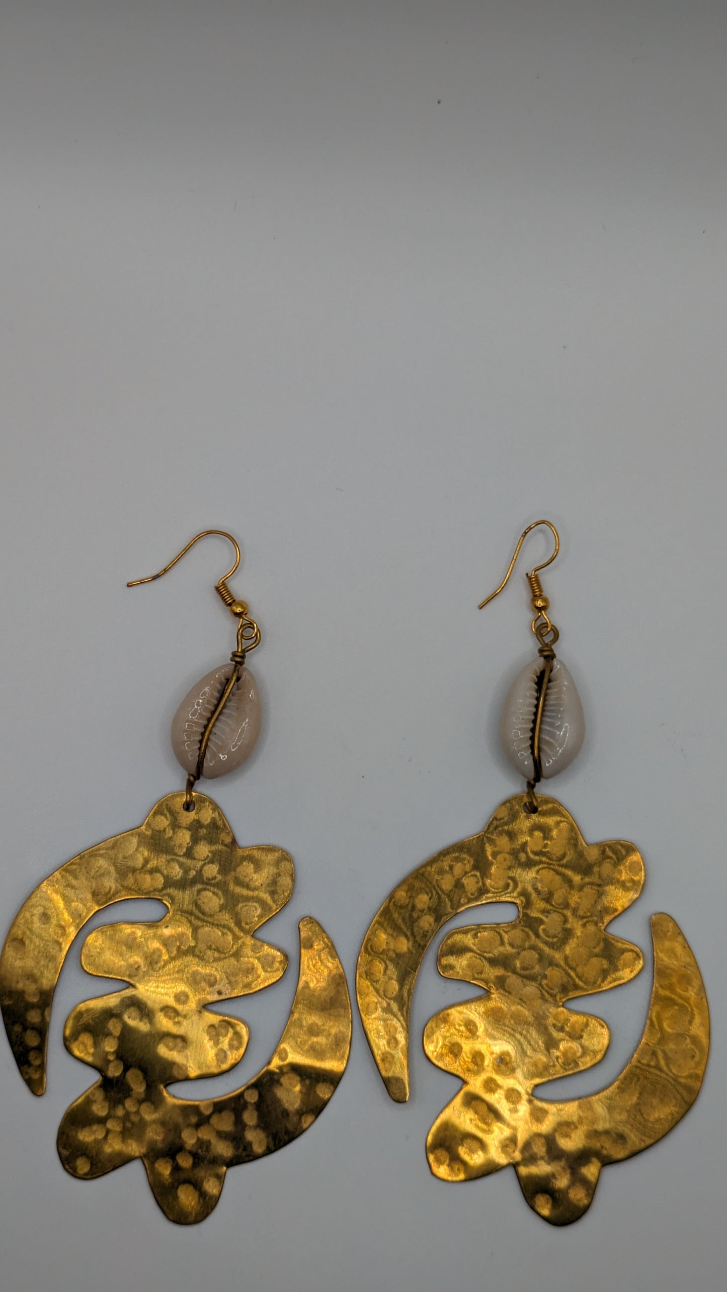 Brass Gye Nyame Earrings