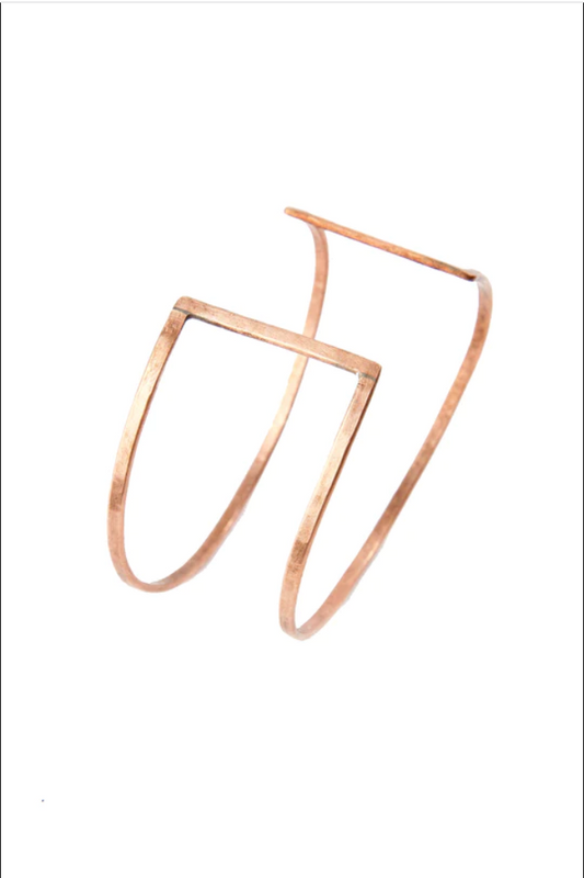 Tandem Hammered Copper Bracelet