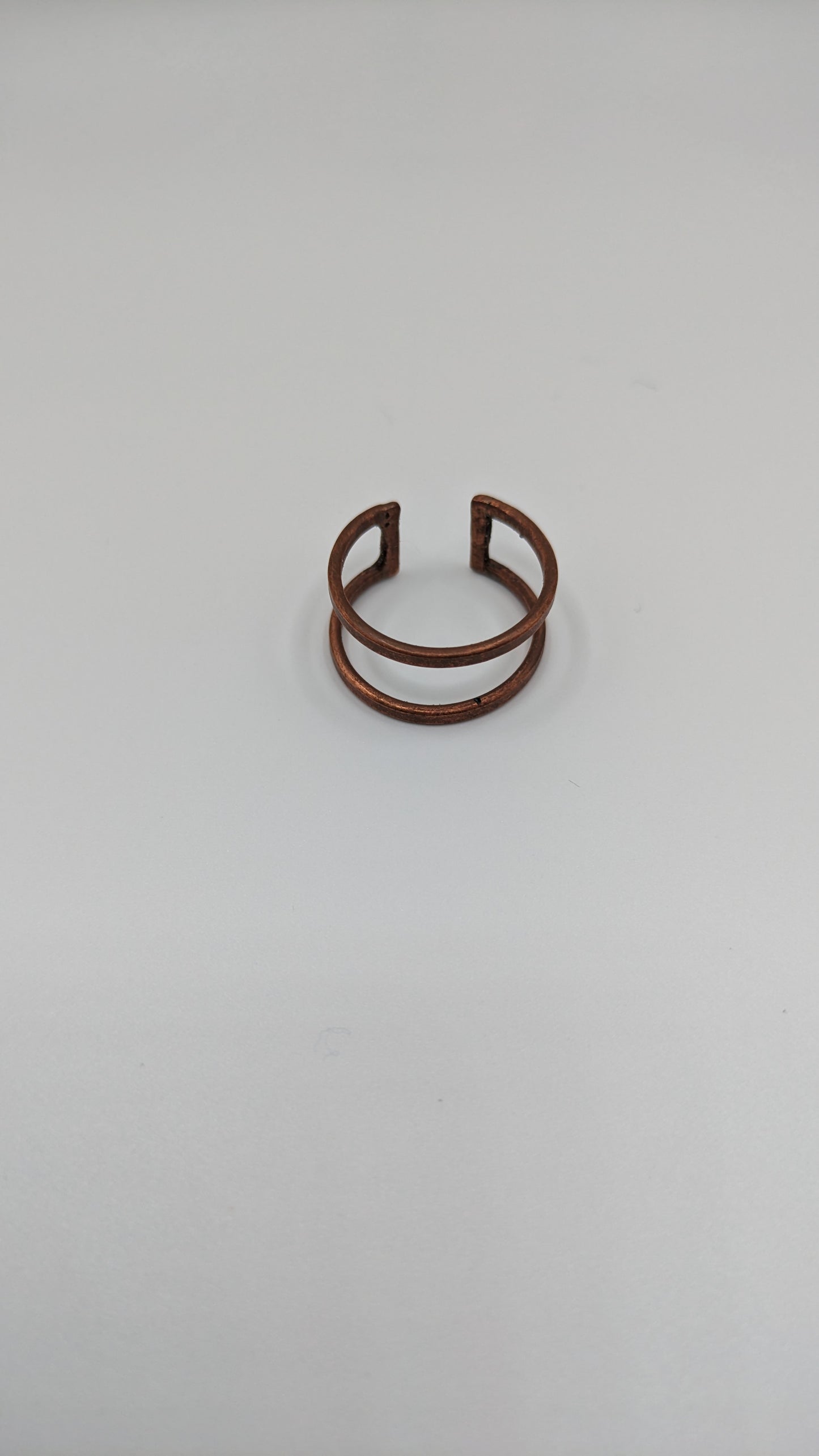 Tandem Hammered Copper Ring