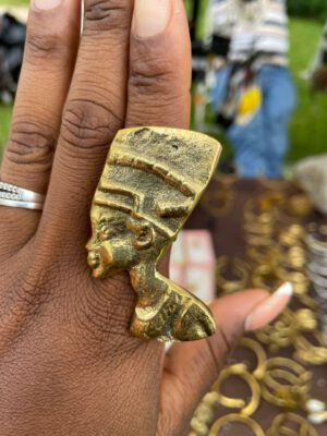 Nefertiti Royal Brass Statement Ring