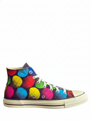 Ankara Print Hi -Tops- Multi-Colour Dots