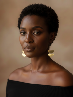 Brass Lunar Earrings