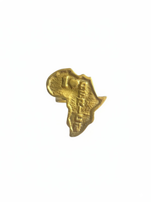 I love Africa Embossed Brass Ring
