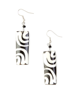 Cow Bone Ripple Earrings