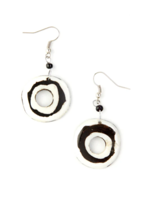 Cow Bone Tunnel Earrings