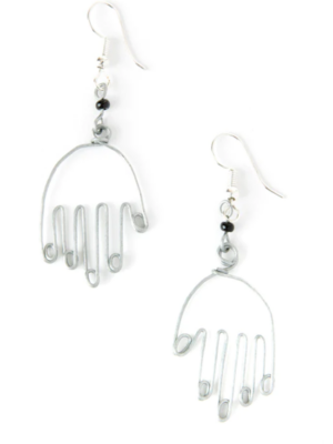 Show of Hands Recycled Wire Earrings