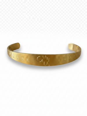 The Inscribed Brass Statement Bangle