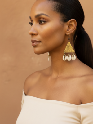 Sia Brass Chandelier Earrings